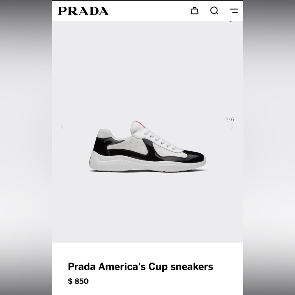 Prada America's Cup sneakers (used) NO BOX.